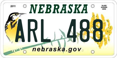 NE license plate ARL488