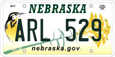 NE license plate ARL529