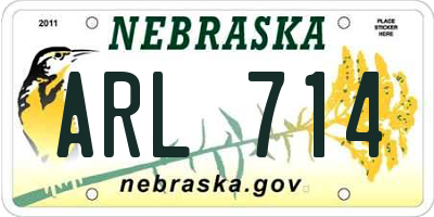 NE license plate ARL714