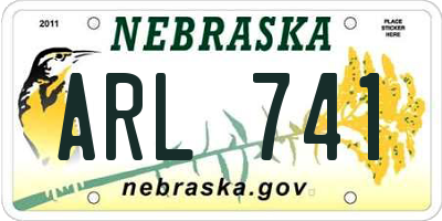 NE license plate ARL741