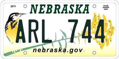 NE license plate ARL744
