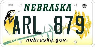 NE license plate ARL879