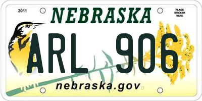 NE license plate ARL906