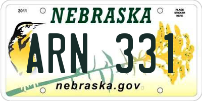NE license plate ARN331
