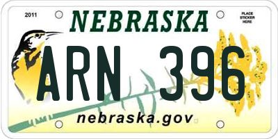 NE license plate ARN396