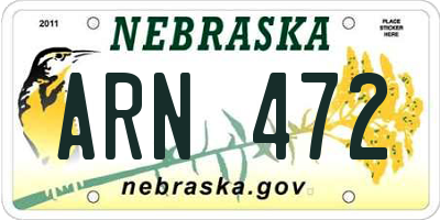NE license plate ARN472