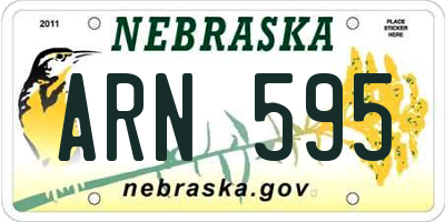 NE license plate ARN595