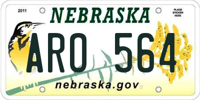 NE license plate ARO564
