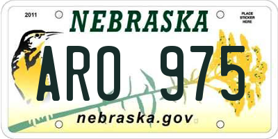 NE license plate ARO975
