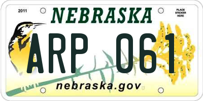 NE license plate ARP061