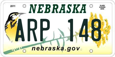 NE license plate ARP148