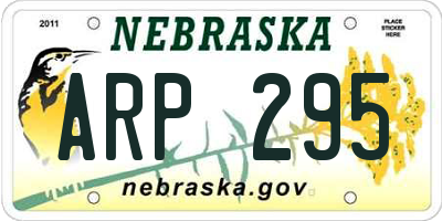 NE license plate ARP295