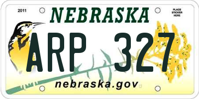 NE license plate ARP327