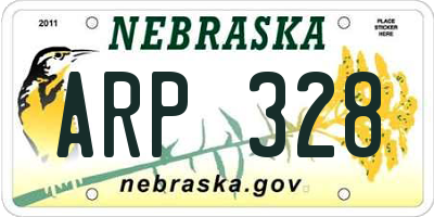 NE license plate ARP328