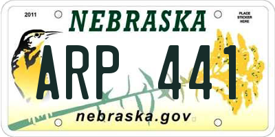 NE license plate ARP441