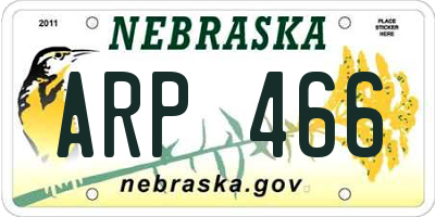 NE license plate ARP466