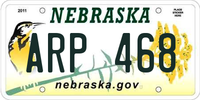 NE license plate ARP468