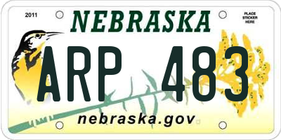 NE license plate ARP483
