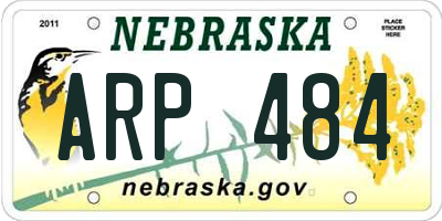 NE license plate ARP484