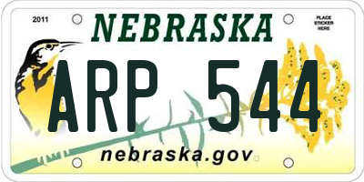 NE license plate ARP544