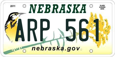 NE license plate ARP561