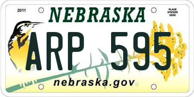 NE license plate ARP595
