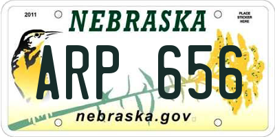 NE license plate ARP656