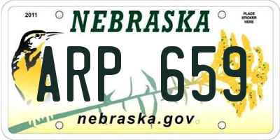 NE license plate ARP659