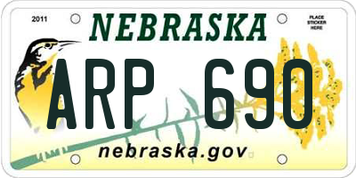 NE license plate ARP690