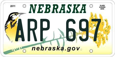NE license plate ARP697