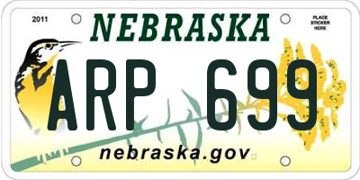 NE license plate ARP699