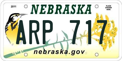 NE license plate ARP717