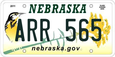 NE license plate ARR565