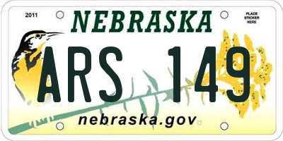 NE license plate ARS149