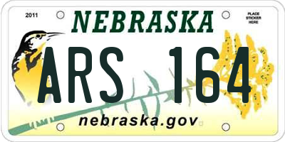 NE license plate ARS164