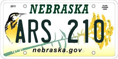 NE license plate ARS210