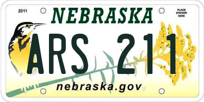NE license plate ARS211
