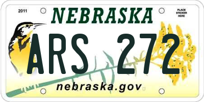 NE license plate ARS272