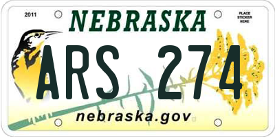 NE license plate ARS274