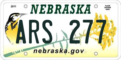 NE license plate ARS277