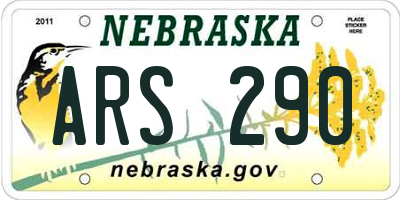 NE license plate ARS290
