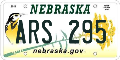 NE license plate ARS295