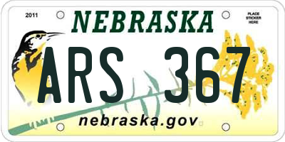 NE license plate ARS367