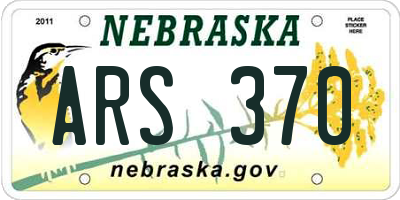 NE license plate ARS370