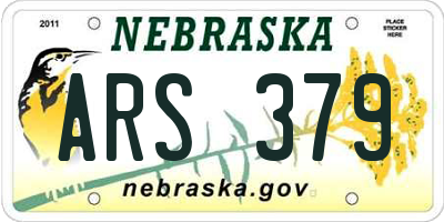 NE license plate ARS379