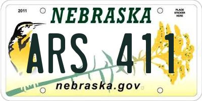 NE license plate ARS411