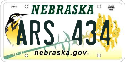 NE license plate ARS434