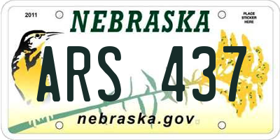 NE license plate ARS437