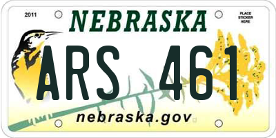 NE license plate ARS461