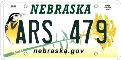 NE license plate ARS479